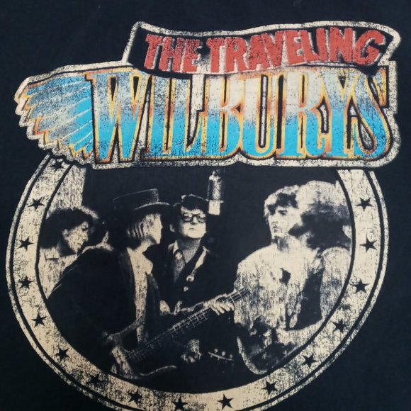 Traveling Wilburys sessions black Band Tee Size Medium - Picture 6 of 7